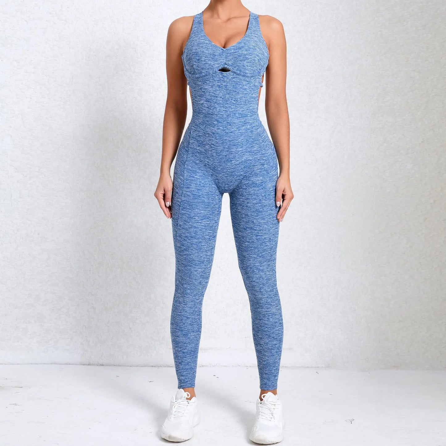 Women's Seamless Long-Sleeve Yoga Jumpsuit