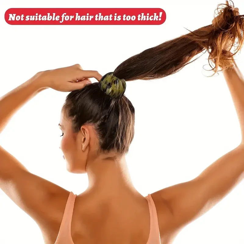 Fashionable Bird's Nest Hair Clip - Retro Geometric Elastic Ponytail & Bun Hairband for Women