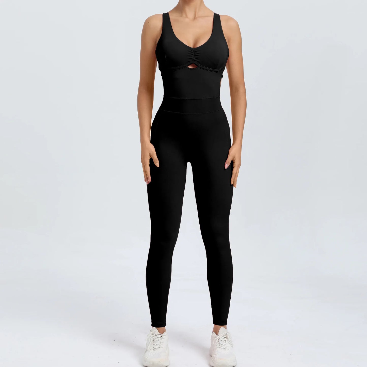 Women's Seamless Long-Sleeve Yoga Jumpsuit