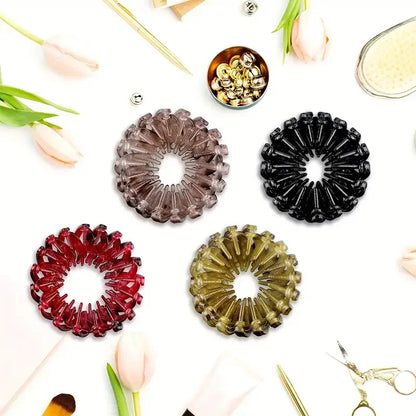 Fashionable Bird's Nest Hair Clip - Retro Geometric Elastic Ponytail & Bun Hairband for Women