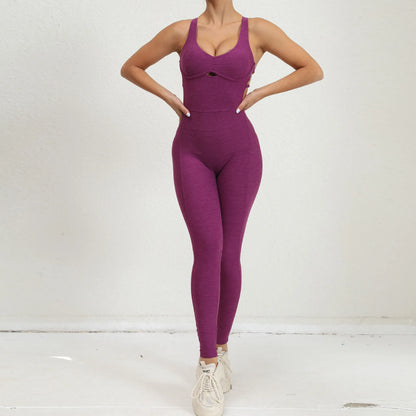 Women's Seamless Long-Sleeve Yoga Jumpsuit