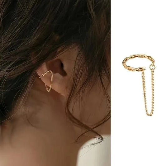 1 PC Fashion Minilist No Piercing Ear Cuff Earrings for Woman Fake Piercing Chain Earcuff Clips Earrings for Girl Cuffs Jewelry