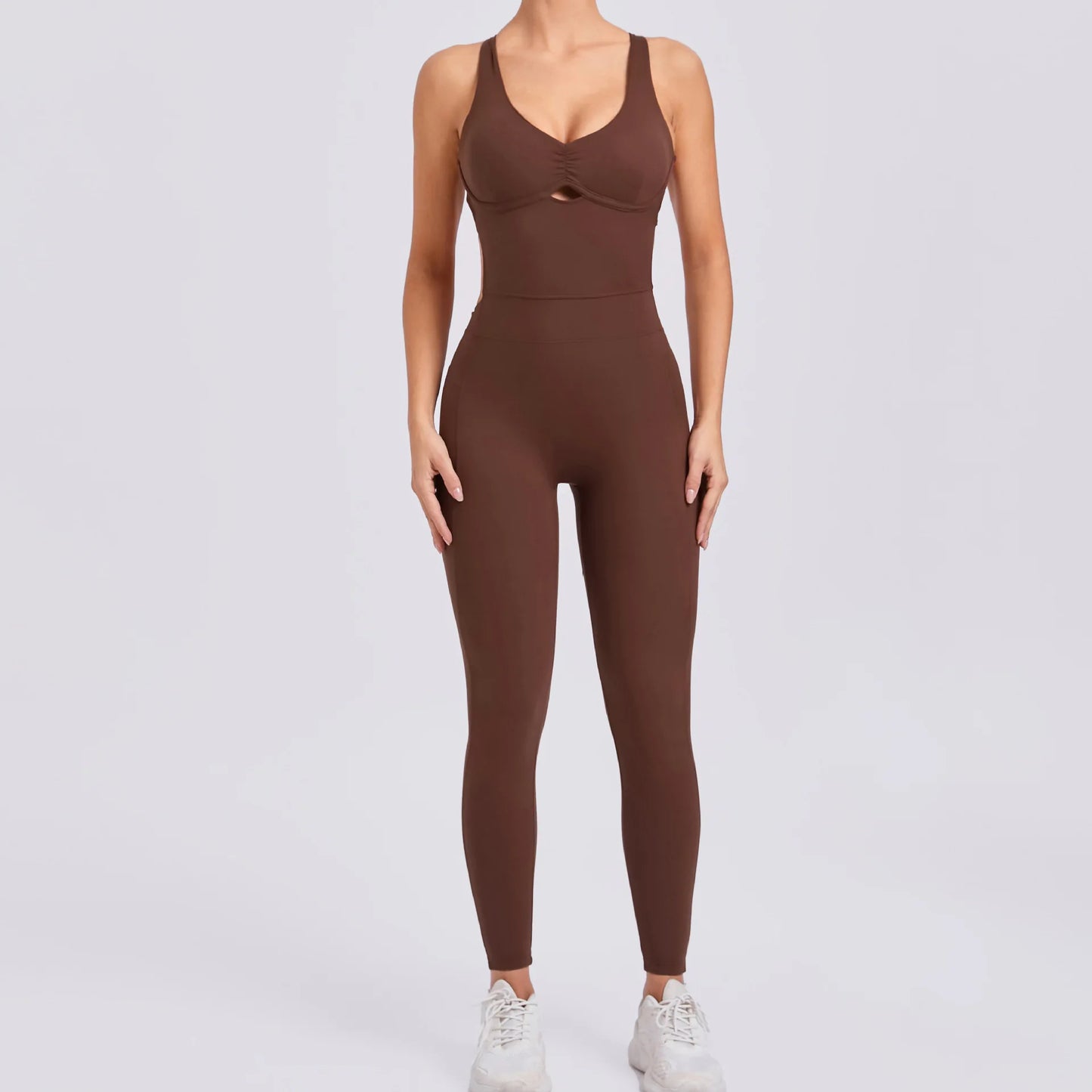 Women's Seamless Long-Sleeve Yoga Jumpsuit
