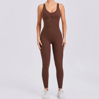 Women's Seamless Long-Sleeve Yoga Jumpsuit