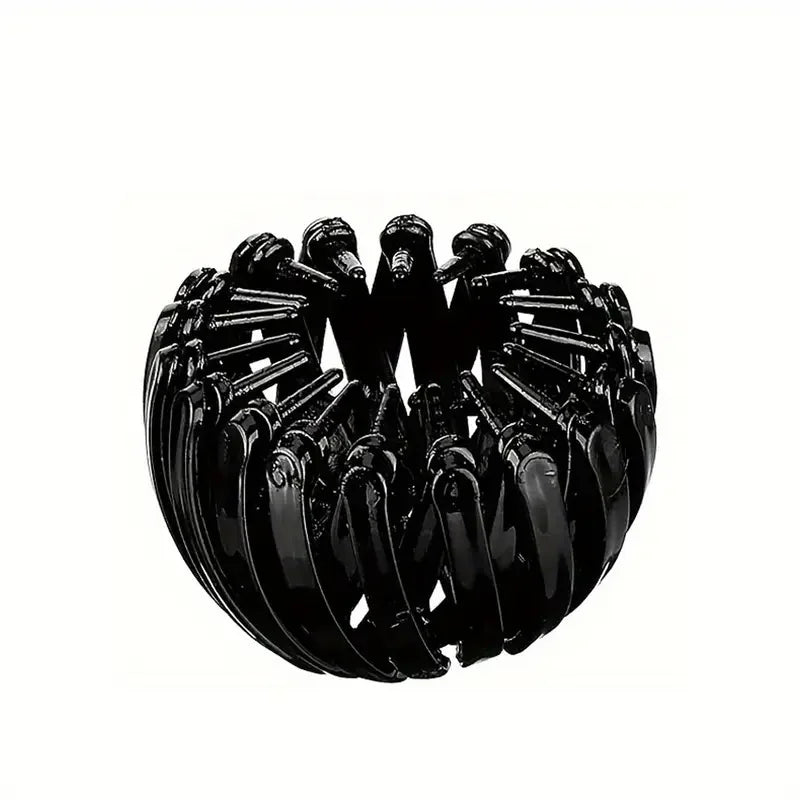 Fashionable Bird's Nest Hair Clip - Retro Geometric Elastic Ponytail & Bun Hairband for Women