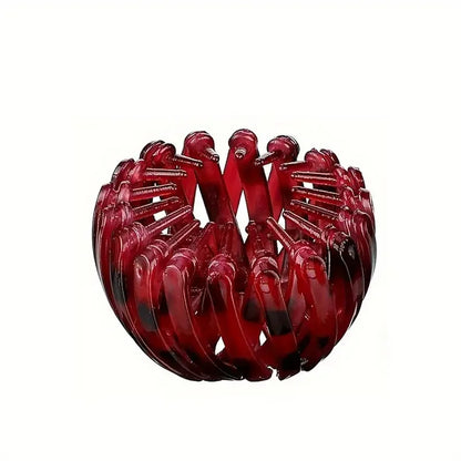 Fashionable Bird's Nest Hair Clip - Retro Geometric Elastic Ponytail & Bun Hairband for Women