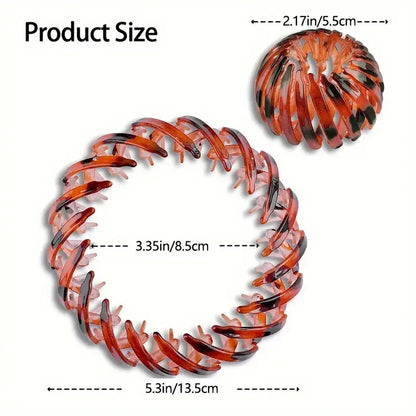 Fashionable Bird's Nest Hair Clip - Retro Geometric Elastic Ponytail & Bun Hairband for Women