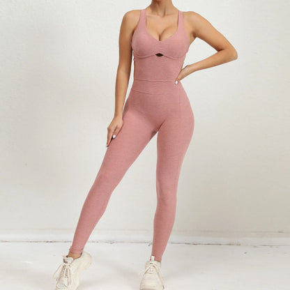 Women's Seamless Long-Sleeve Yoga Jumpsuit